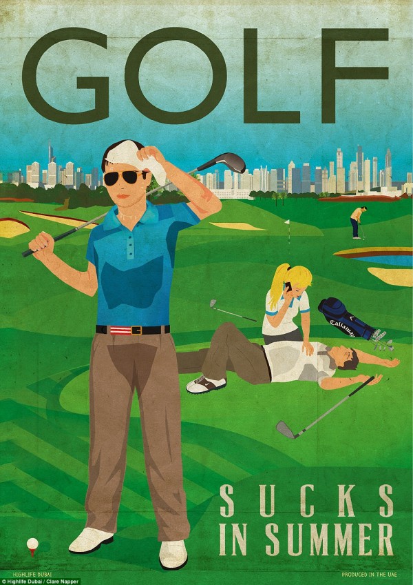 Golf sucks in summer by VINTAGE POSTER